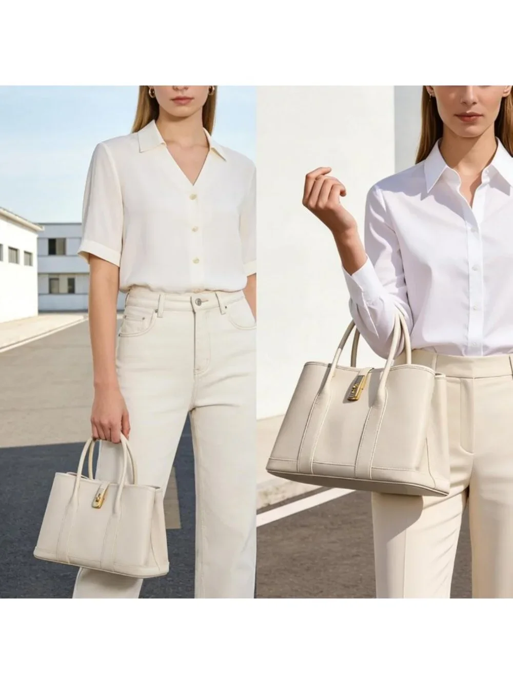 Stylish Leather Top Handle Satchel & Designer Tote Bag for Women - Chic